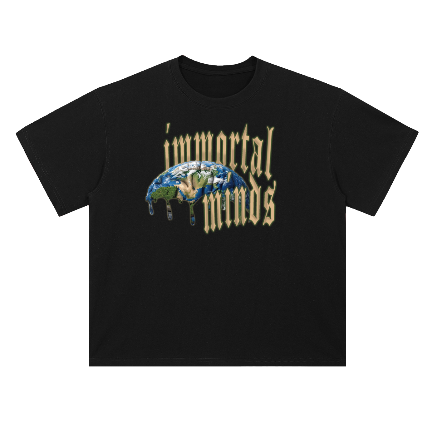 Melting Minds - Heavyweight Drop Shoulder Cotton T-Shirt